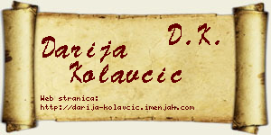 Darija Kolavčić vizit kartica